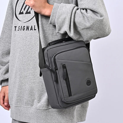 Messenger Bag for Men Oxford Cloth Compact Multi Layer Pocket Business Casual Travel Everyday Crossbody Shoulder Bag