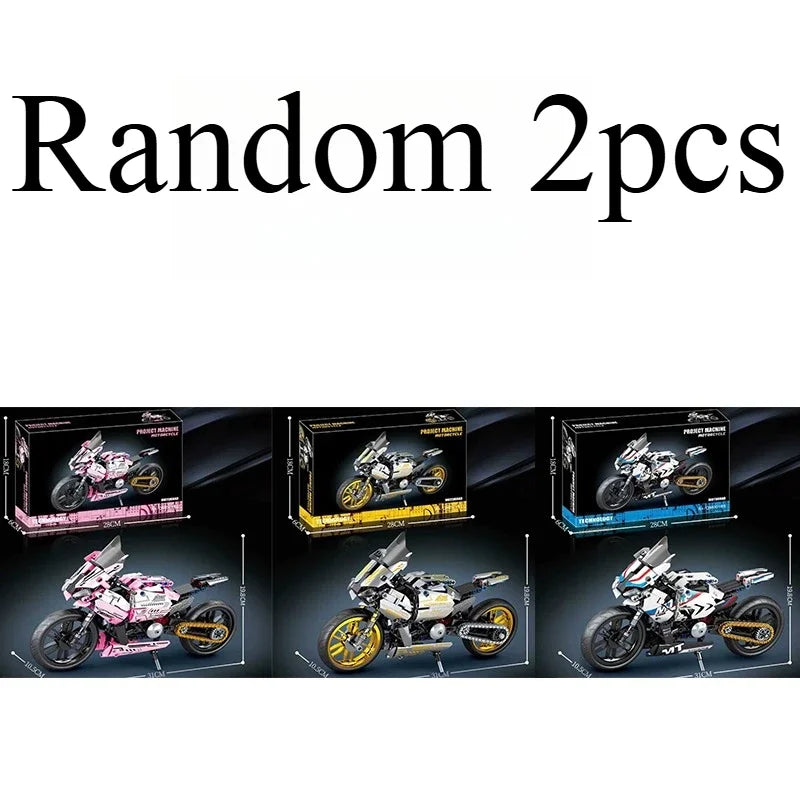 Technical Mini Building Blocks Model Mechanical Gifts Car Racing Speed Super Bricks Puzzle Adult Bricks Motorcycle Creative Kit