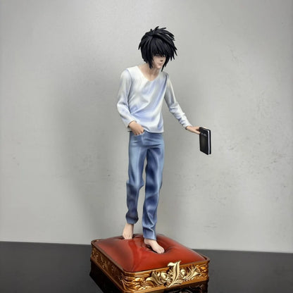 【C4 STUDIO】30cm/11.81 Inch Anime DEATH NOTE L Lawliet GK Figure Standing Statue Ornament Collectible Model Toy Gift