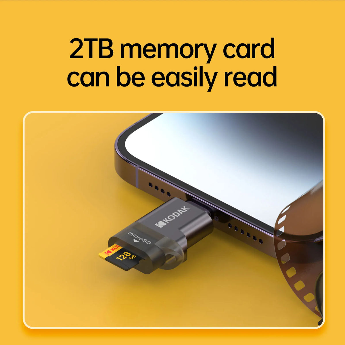 KODAK Type-C 3.0 Micro SD Card Reader TF Card Reader USB-C Adapter High Speed Memory Card Reader for Phone Laptop Tablet