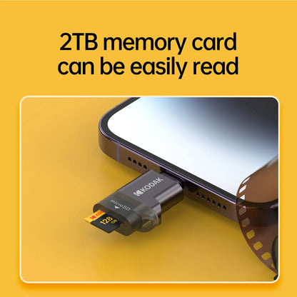 KODAK Type-C 3.0 Micro SD Card Reader TF Card Reader USB-C Adapter High Speed Memory Card Reader for Phone Laptop Tablet