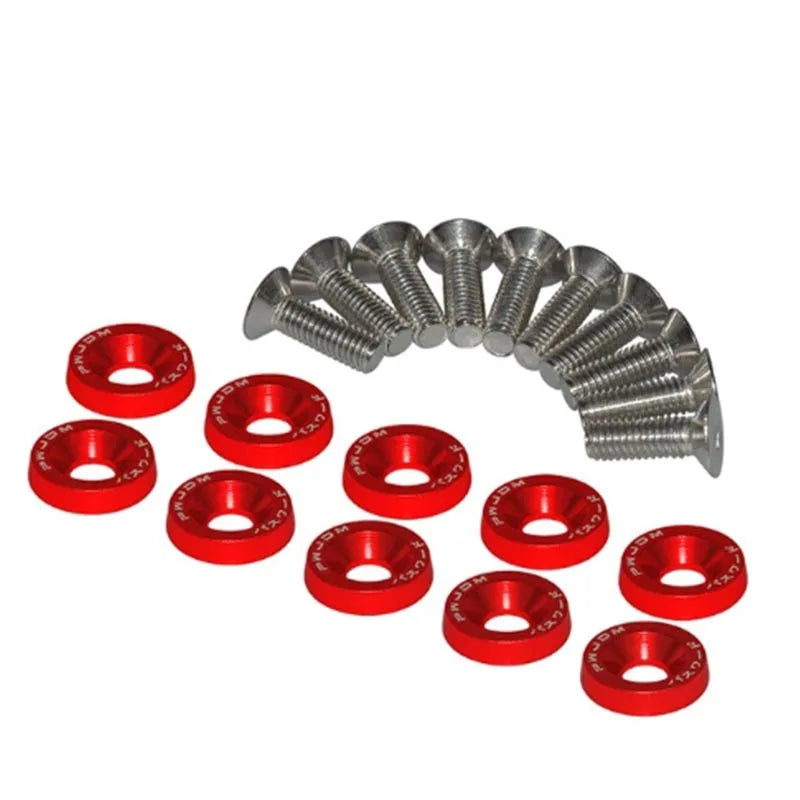Car Motorcycle Modification Colored Screw Washer DIY Personalized Screw Washers Fasteners Concave Screws Protective Plate Washer