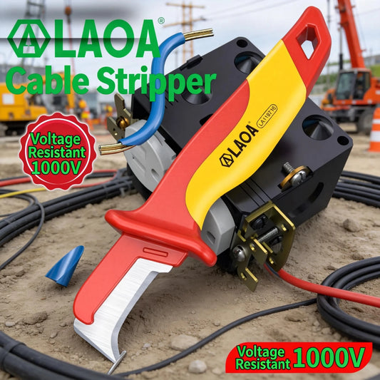 LAOA Insulated Electrician's Knife Voltage-Resistant Cable Cutter Stripping Tool with Straight Blade Specialized Wire Stripper
