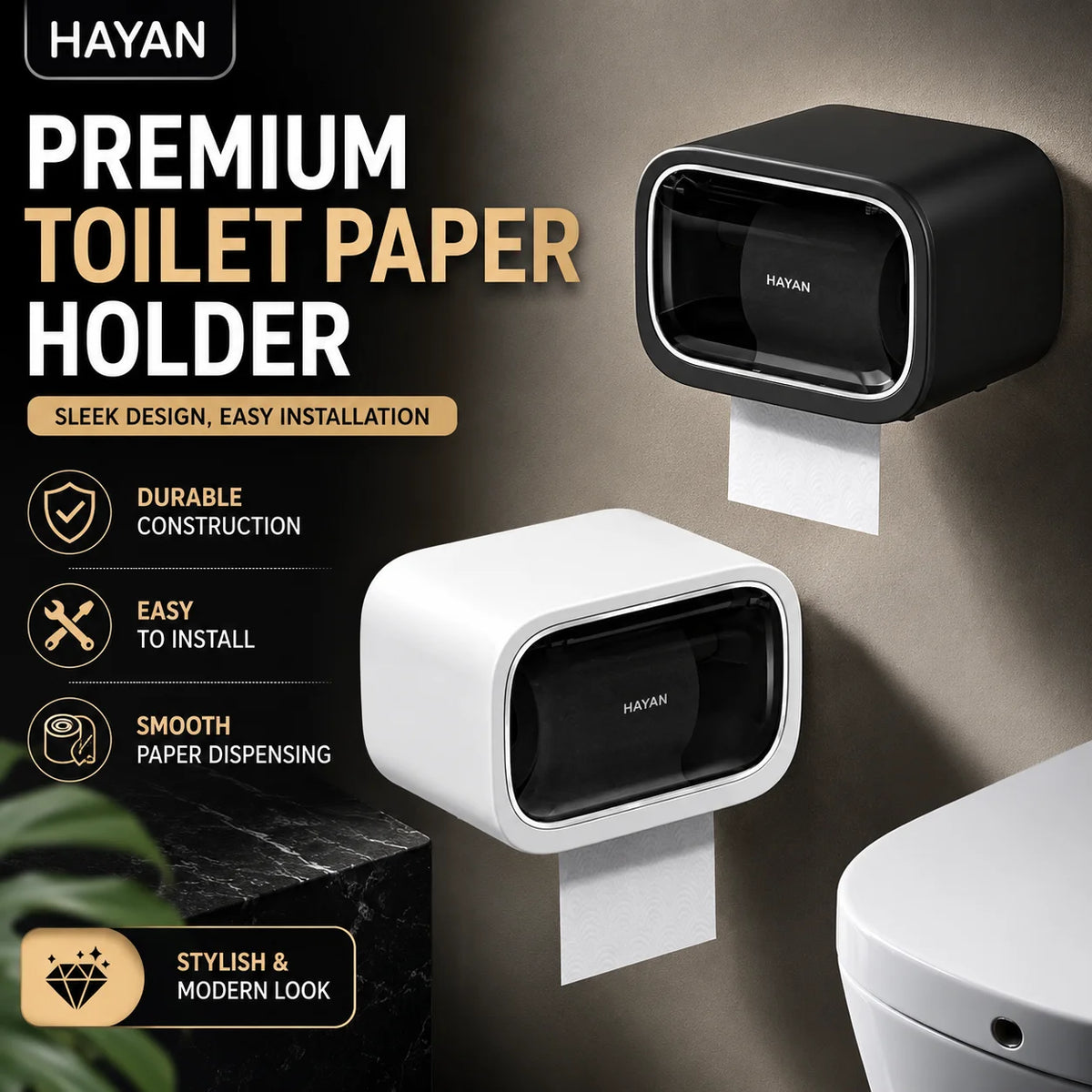 Toilet Paper Box, Toilet Tissue Roll Paper, Toilet Paper Drawer, Wall Mounted Waterproof Toilet Shelf Without Punching Holes