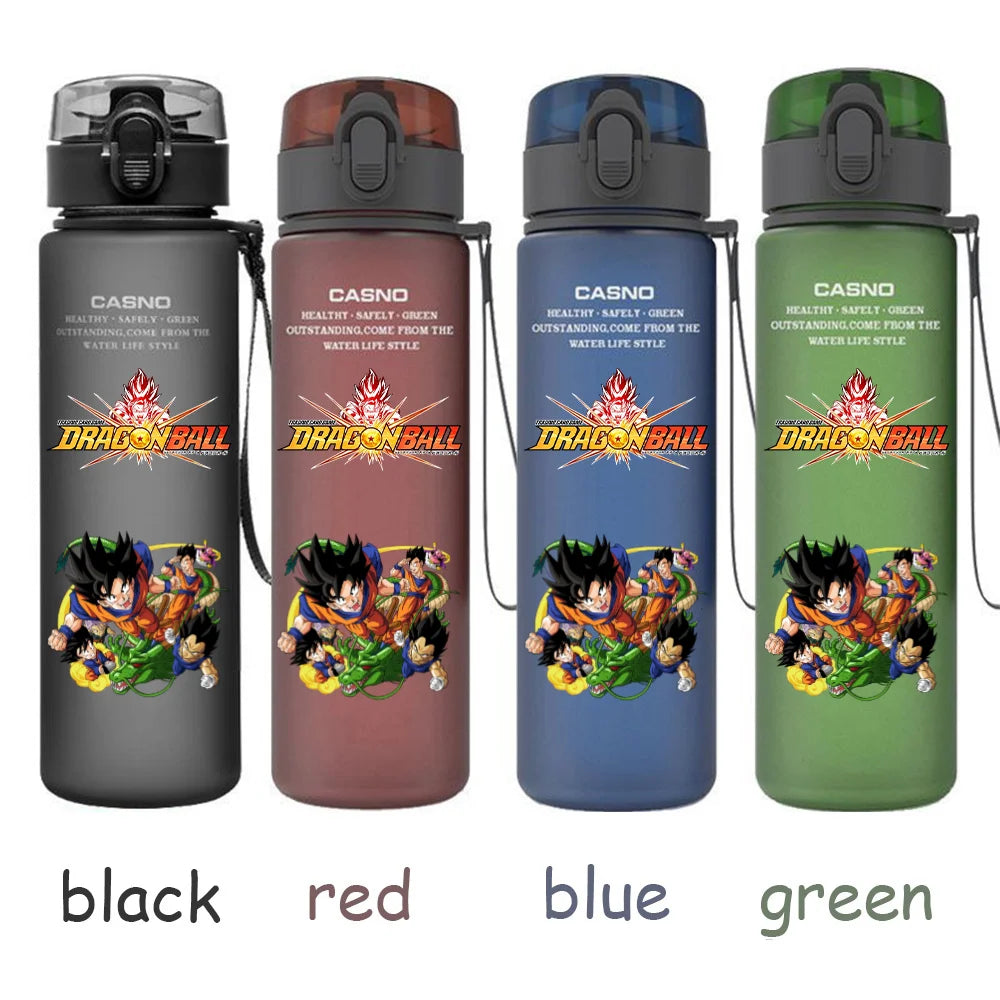 560ML Dragon Ball Water Cup Children Portable Plastic Goku Vegeta Bulma Cartoon Outdoor Large Capacity Sport Water Bottle Gift