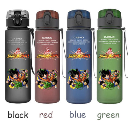 560ML Dragon Ball Water Cup Children Portable Plastic Goku Vegeta Bulma Cartoon Outdoor Large Capacity Sport Water Bottle Gift
