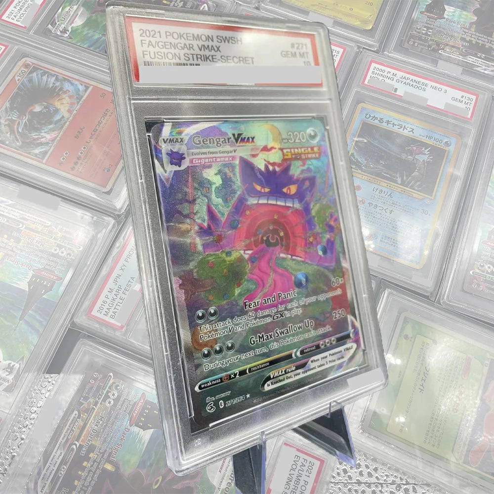 Gengar Vmax Swsh Fusion Strike Secret #271/264  2021 DIY Proxy PTCG Collection Card PTCG Graded Card GEM MT 10 Holographic Label