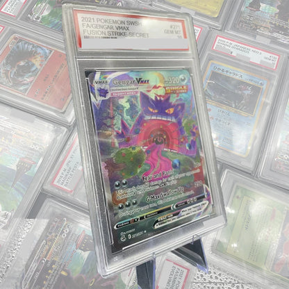 Gengar Vmax Swsh Fusion Strike Secret #271/264  2021 DIY Proxy PTCG Collection Card PTCG Graded Card GEM MT 10 Holographic Label