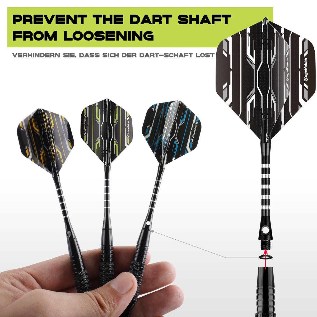 MageRabbit Professional Soft Darts Premium, Soft Dart Set, 12pcs 16g/ 0.56oz 2BA Iron Dart Barrel