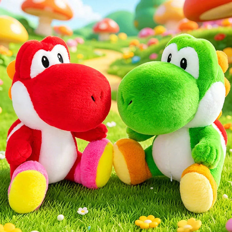 2026 New Red 30cm Cartoon Cute Yoshi Plush Toy Doll Yoshi Dinosaur Plush Soft Fill Toy Pillow Birthday Gift