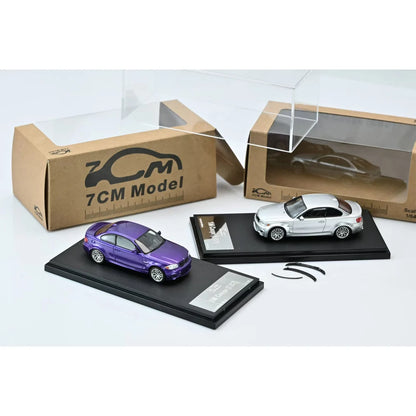 7CM Model 1/64 1M Coupe E82 Model Car Vintage Cars Diecast Vehicle Collection Model With Display Case Gifts for Adults