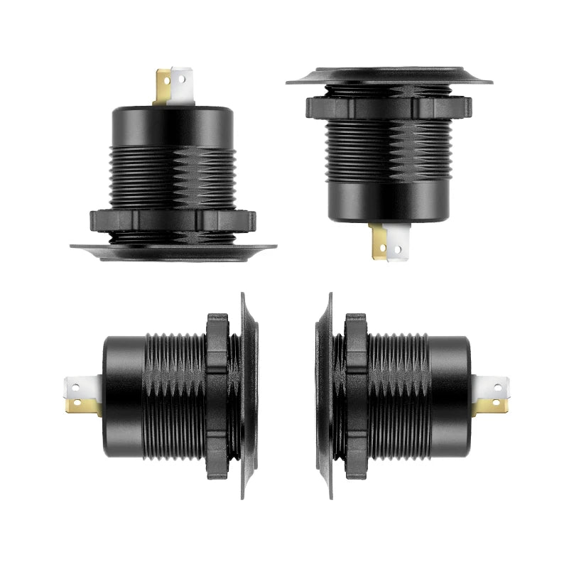4 in 1 Marine Switch Panel 12V Dual USB Charger Socket Power Outlet LED Voltmeter Cigarette Lighter Socket ON Off Button Switch