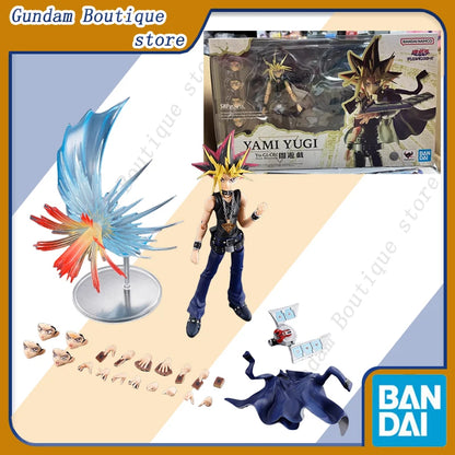 Bandai Genuine SHF YAMI YUGI Yu-Gi-Oh! Duel Monsters Anime Action Figure Collectible Joint Mobility Model Toys Gift