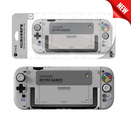 Retro Switch 2 Case SFC Hard Protection Case for Nintend Switch 2 Console Silicone Grip Protective Cover for Joy Con 2 Controlle