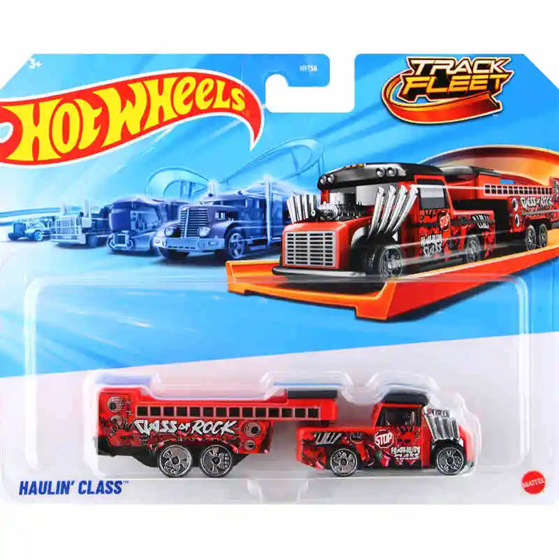 New Hot Wheels Transformers HYT56 Transformerstrack Fleet Optimus Prime Ultra Magnus Volvo 240 Drift 1/64diecast Car Model Toys