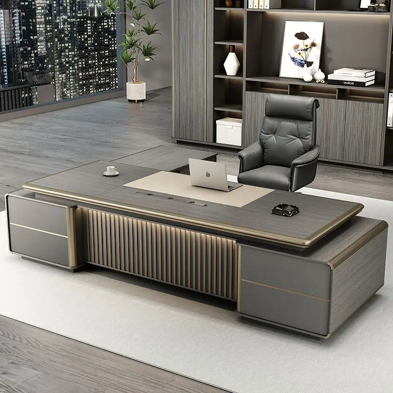 Modern High-end Desk Boss Tables Light Luxury Office Desks And Workstations Simple Manager Large Class Desk President Table