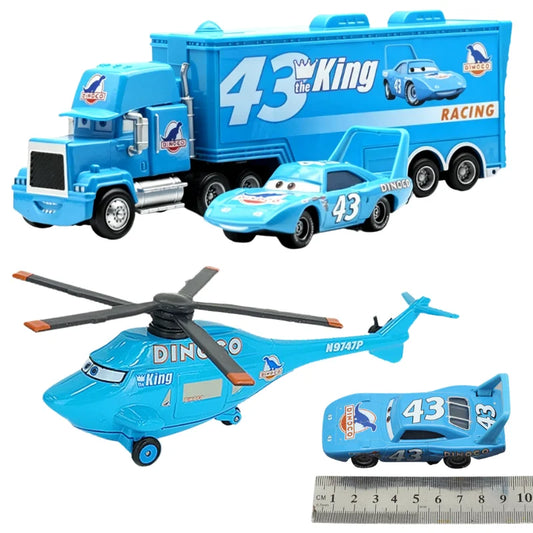 Hot Sale Pixar Cars Lightning McQueen Blue Storm 1:55 Die Casting Dinoco Model Car Toy Children's Toys Birthday NEWYEAR Gifts