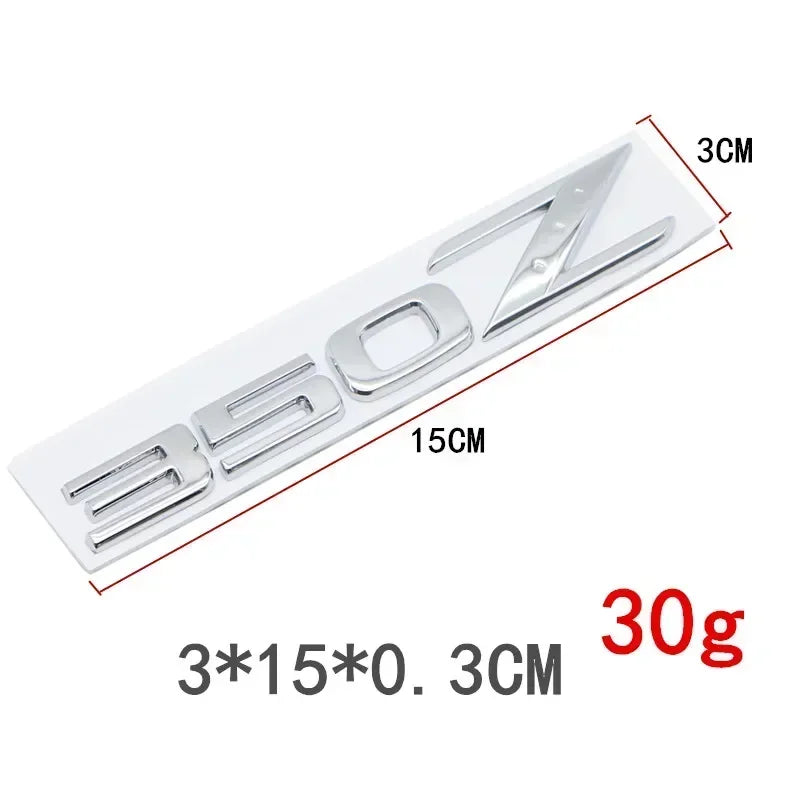 For Nissan 350Z 370Z Letters Rear Trunk Emblem Badge GTS GTR Nismo Z Z3 Z34 Teana Car Modification Stickers Decals 3D Metal