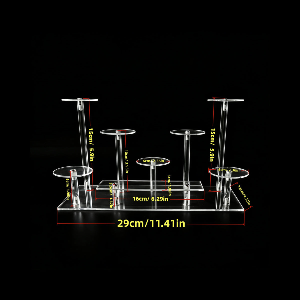 Acrylic Multi Functional Transparent Durable Display Rack, Suitable For Placing Jewelry, Cupcakes, Perfume, Dolls,Storage Rack