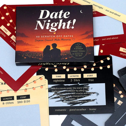 Romantic Date Night Card Game Scratch Off Adventure For Couples Interactive Relationship Game Surprise Challenge Cards Creative