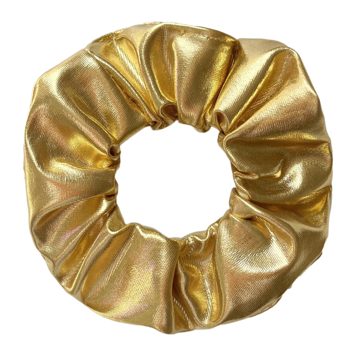 Wholesale 12pcs Metallic Color Scrunchies For Women Gold Silver Black Color Laser Effective Scrunches Set Girls Hair Rope Pack