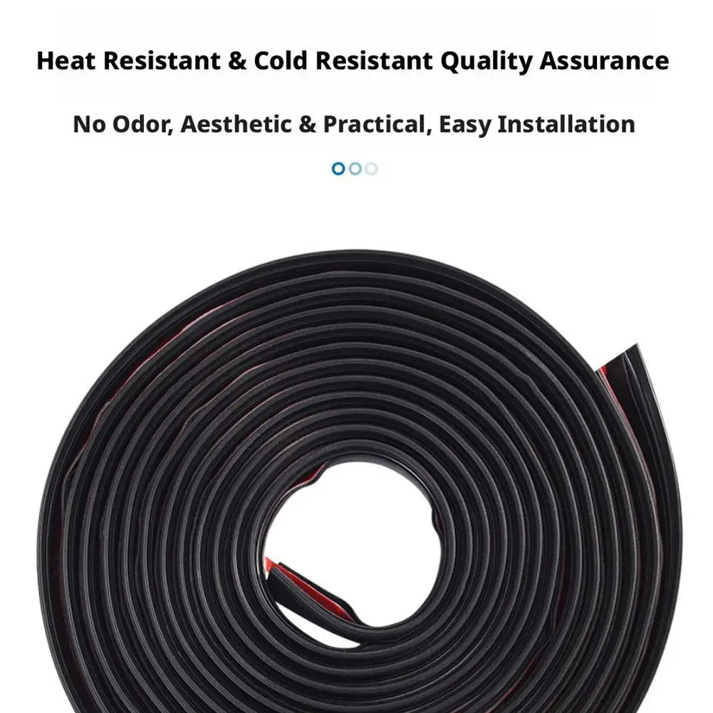 Car Window Sealing Strip with Adhesive Backing Width Noise Water Proof Detachable Edge Door Frame Weatherproofing Universal Fit