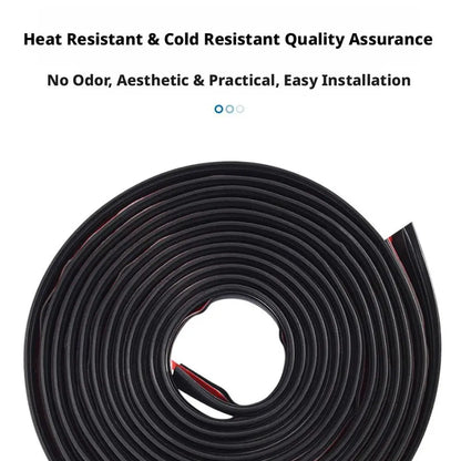 Car Window Sealing Strip with Adhesive Backing Width Noise Water Proof Detachable Edge Door Frame Weatherproofing Universal Fit