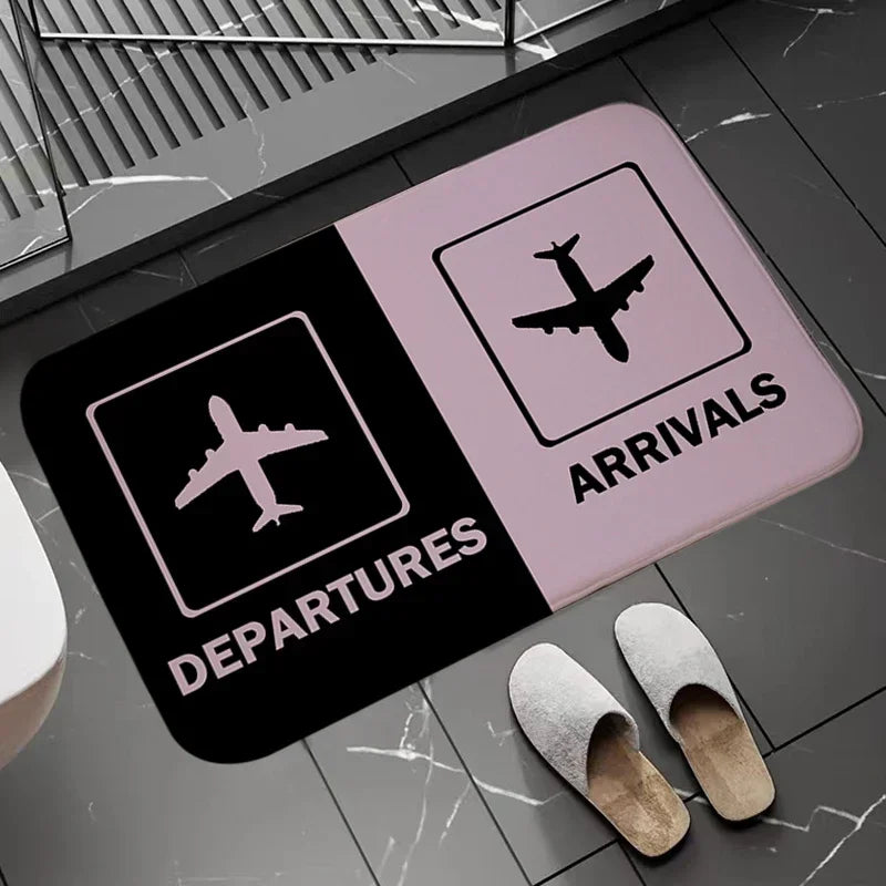 Non-slip Doormat Arrivals And Departures Long Corridor Carpet Entrance Door Mat Bath Kitchen Carpets Living Room Home Decor Mats