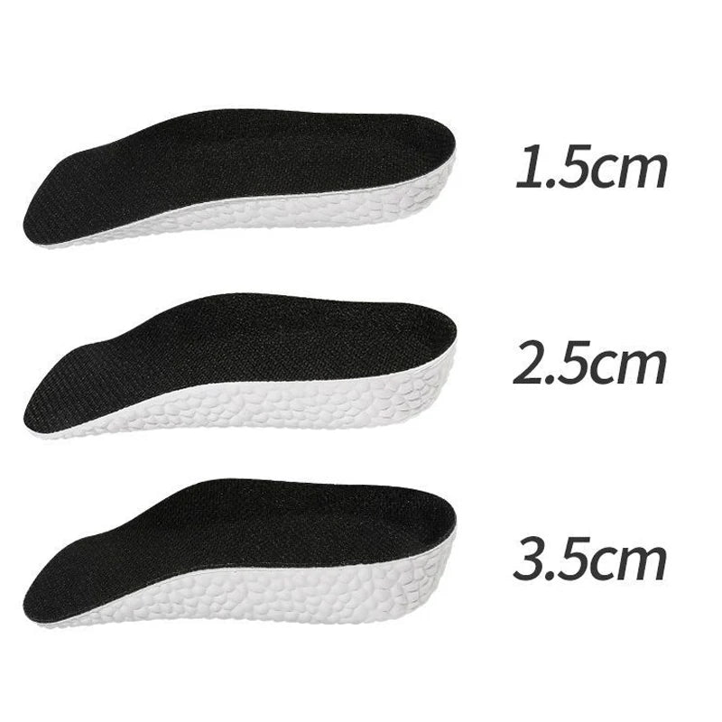 3.5CM Invisible Height Increasing Insoles Half Sole Heighten Sports Shoe Pad Inserts Men Women Orthopedic Arch Support Insole