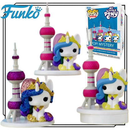 Genuine Funko Pop Mystery My Little Pony Oriental Pearl Tower Shanghai Exclusive Blind Box Co-branded Princess Celestia Figure