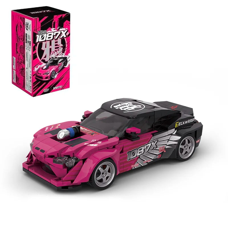 Technical MOC 1087X Drift Vehicle Building Blocks City Champion Racing Sports Car Model Collect Toy Christmas Gift for Kid Adult