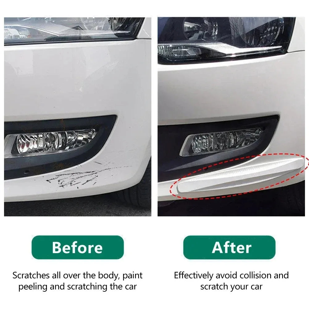 4/2 Piece Auto Car Bumper Protector Corner Guard Anti-Scratch Strips Sticker Protection Body Protector Molding Valance Chin