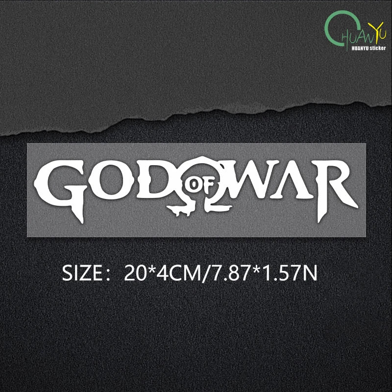 God of War Game Logo Car Stickers Personality Decal Sunscreen Die Cut Refrigerator Helmet Car Accessories