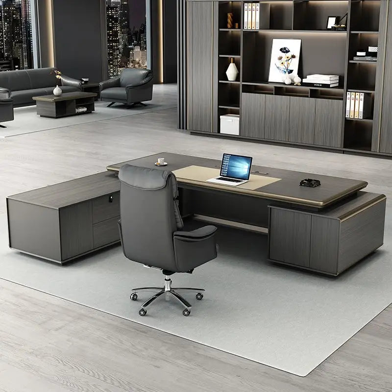 Modern High-end Desk Boss Tables Light Luxury Office Desks And Workstations Simple Manager Large Class Desk President Table