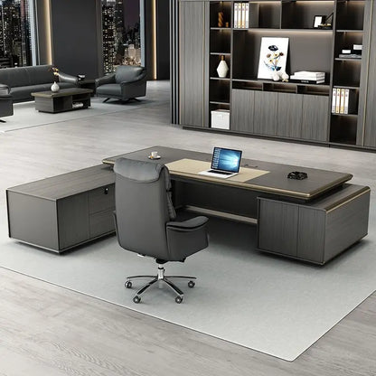 Modern High-end Desk Boss Tables Light Luxury Office Desks And Workstations Simple Manager Large Class Desk President Table