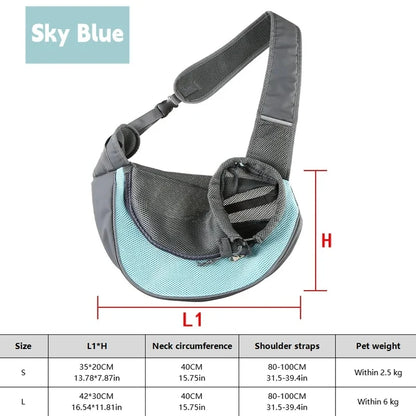 Cat/Dog out backpack,Dog Sling Carrier Breathable Mesh Travel Crossbody Bag For Puppy Cat Hiking Camping