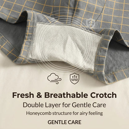 1/3PCS 95% Cotton Classtic Plaid Women's Lingerie Breathable Mesh Crotch Underwear Arrival Soft High Elastic Lingerie for Woman