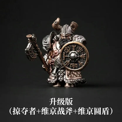 Original Logo Viking Raider Robber Building Blocks Warrior Magnetic Bricks Toys Detachable Metal Figurine Exquisite Box Version