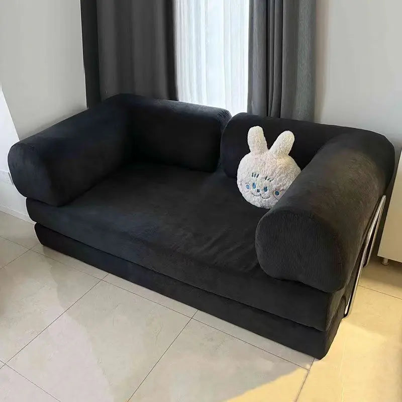 U-Shaped Sectional Couches for Living Room | Chenille Sofa with Double Chaise | 112 Inch Dark Grey Sectionals Couch, Customized