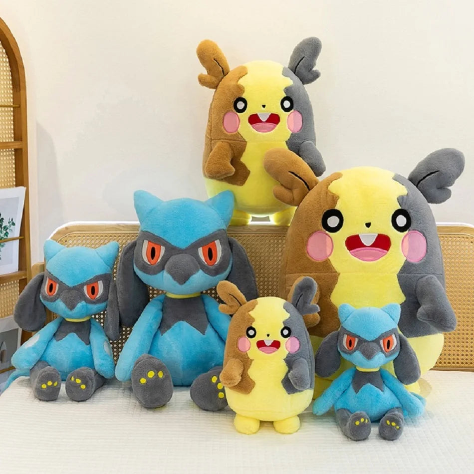 Japanese Anime Pokemon Morpeko Lucario Riolu Plushies Cute Soft Gifts Stuffed Toys Morpeko Birthday Christmas Gift for Children