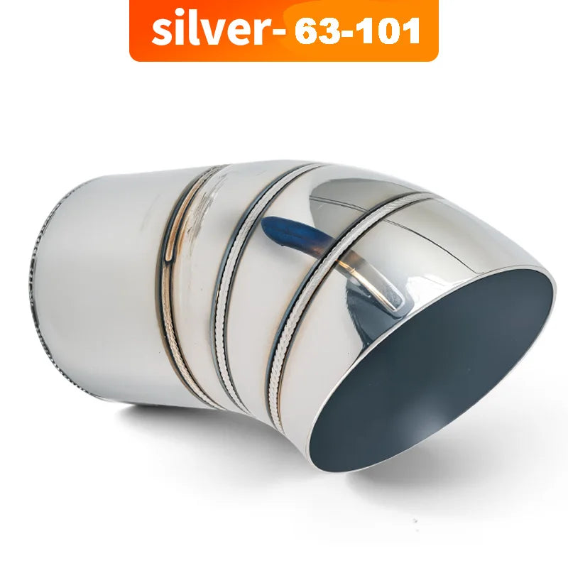 Universal 51mm 63mm Exhaust Muffler Tip Stainless Steel Welded Tailpipe Muffler Nozzle 2 Inch 2.5 Inch Exhaust Car Accessories