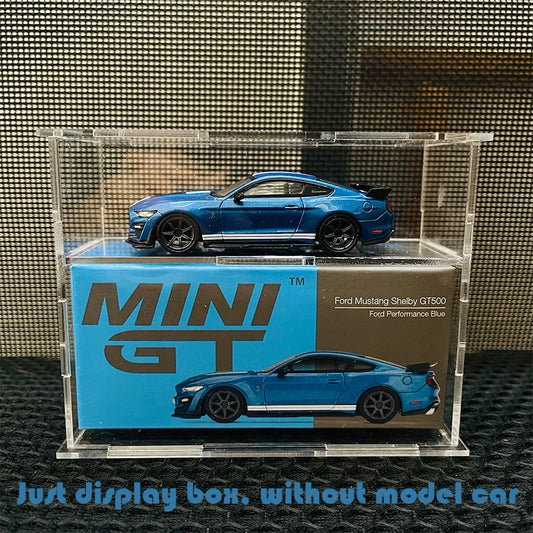 1/64 Model Cars Acrylic Display Case Fit for Mini Size MiniGT Tomica Required Assembly Proof Box Cabinet Toy Vehicles
