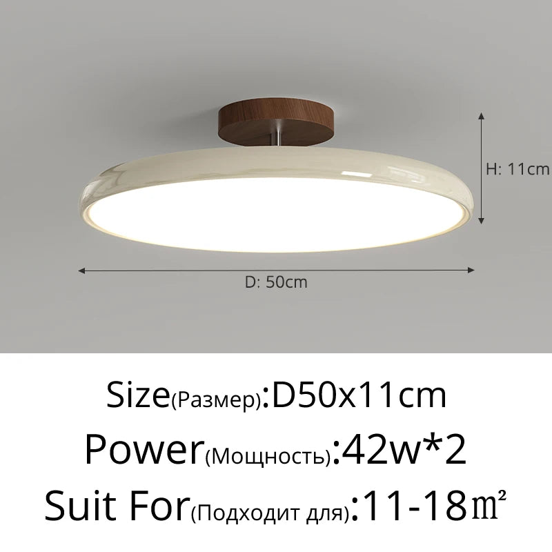 Retro Round LED Ceiling Light Living Room Light Home Hotel Lighting Fixture Bedroom Ceiling Lamp Vintage Children‘s Room Light