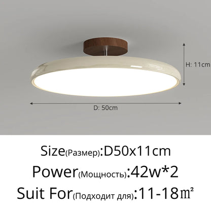 Retro Round LED Ceiling Light Living Room Light Home Hotel Lighting Fixture Bedroom Ceiling Lamp Vintage Children‘s Room Light
