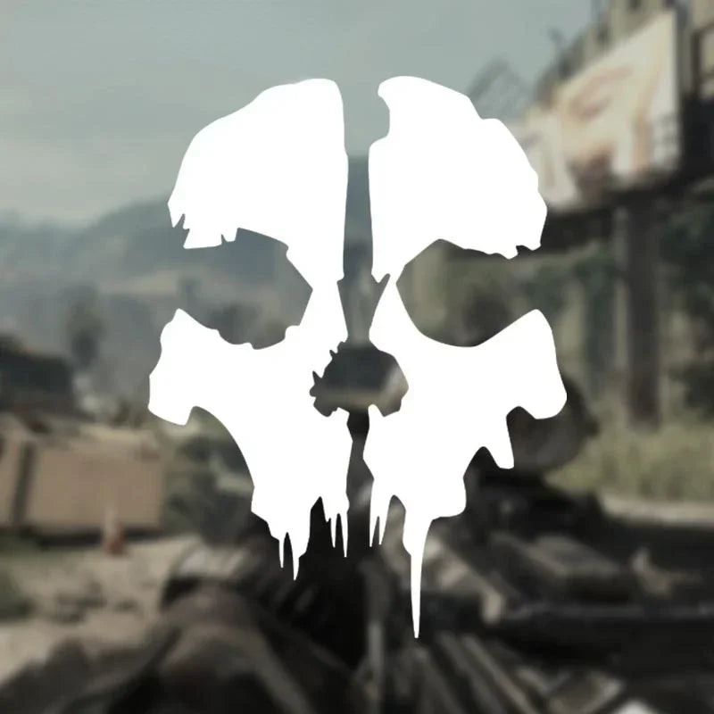 Call of Duty Ghost Head Skull Silhouette Car Sticker Waterproof Sunscreen Die Cut Window Trunk & Motorcycle Decal for Car Stylin