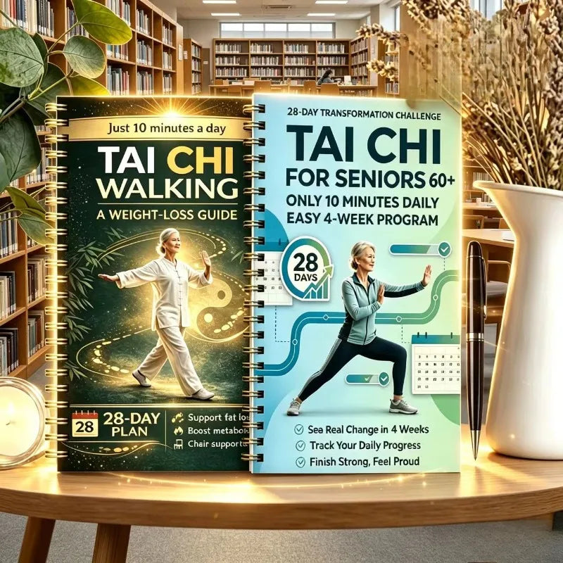 Tai Chi Fitness Books Are A Guide To Low-impact Chair Exercise for The Elderly Who Are 60+, 28 Days and 10 Minutes A Day.