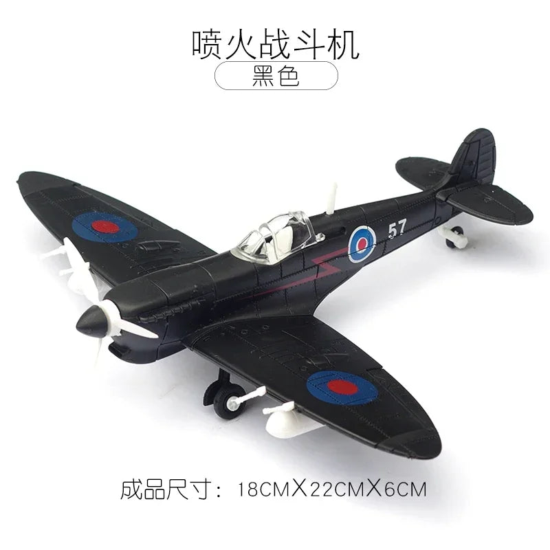 1/48 WWII Fighter Model 4D Assemble Aircraft Plastic DIY Accessories Toy Small Airplane Toy Diy Craft Kits for Adults