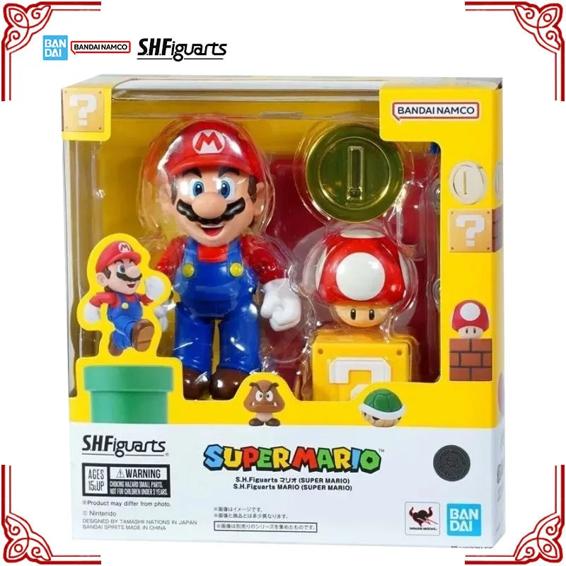 In Stock Genuine Bandai Super Mario Model Kit SHF Mario Anime Action Figure Collection Finished Model Toys Birthday Gifts