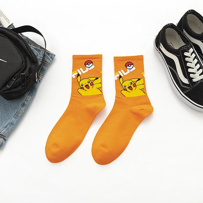 Bandai Cartoon Socks Men Women Christmas Halloween Hip Hop Street Fashion Inspired Novelty Funny Casual Crew Socks