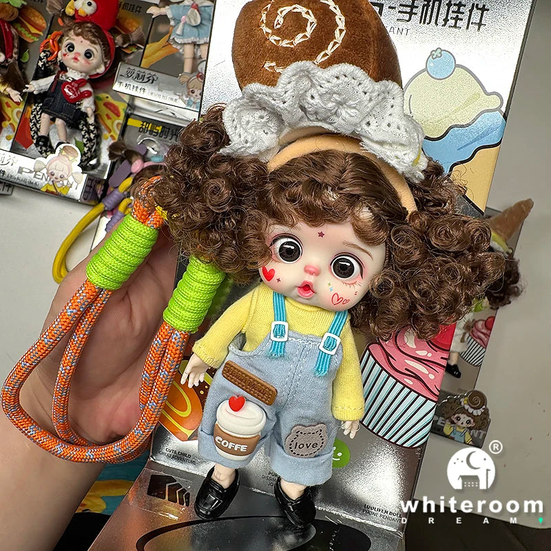 bjd doll Dolls for girls Labbu doll pocket mini blyth girl Doll Barbi cry Baby Rainbow Ball jointed doll Mobile phone Decoration